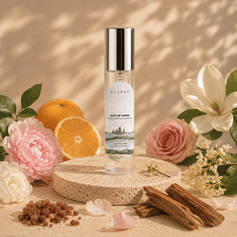 Kiss Of Dawn Hair & Body Mist 10ml | Peony, Osmanthus, Sandalwood