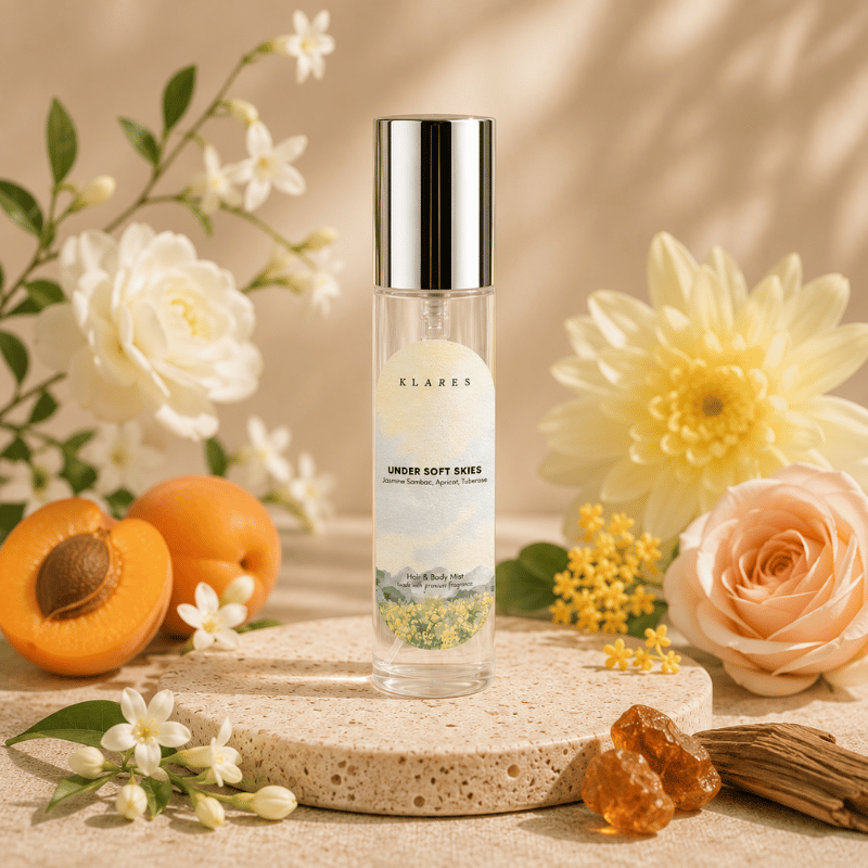 Under Soft Skies Hair & Body Mist 10ml | Jasmine Sambac, Apricot, Tuberose