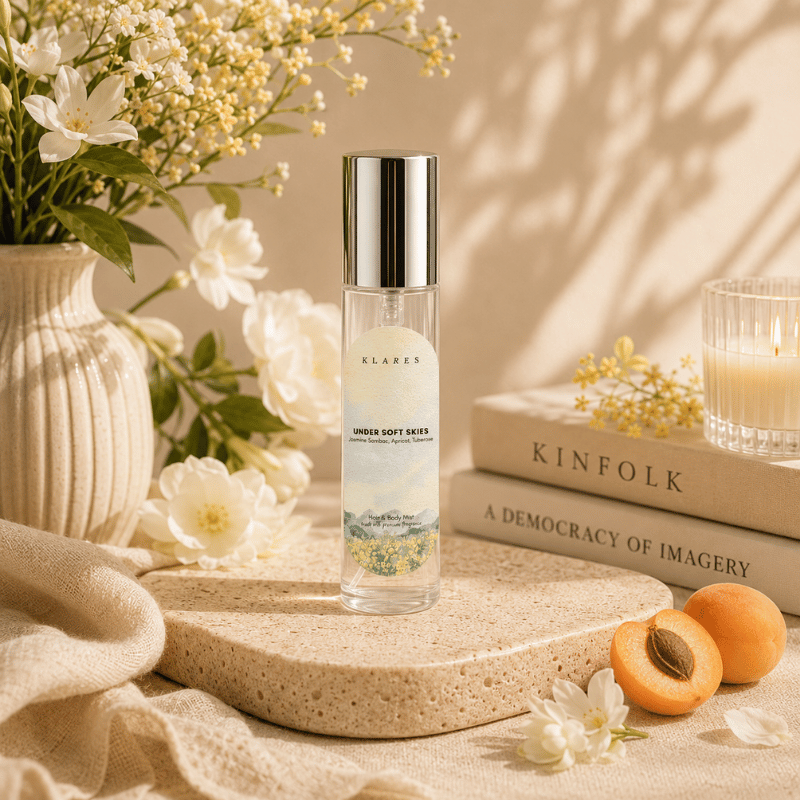 Under Soft Skies Hair & Body Mist 10ml | Jasmine Sambac, Apricot, Tuberose