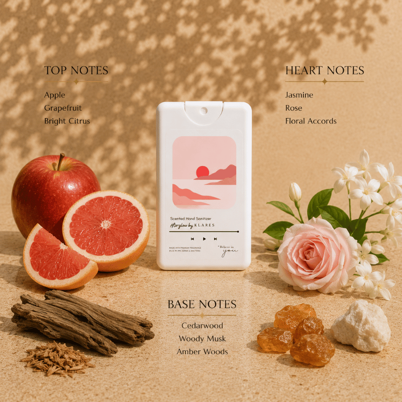 Afterglow Hand & Surface Sanitizer 20ml | Apple, Jasmine & Cedarwood