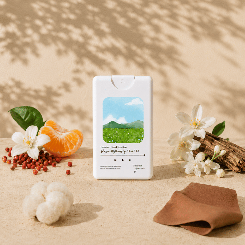 Blossom Highlands Hand & Surface Sanitizer 20ml | Pink Pepper, Orange Blossom & Cedarwood