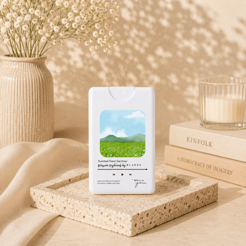 Blossom Highlands Hand & Surface Sanitizer 20ml | Pink Pepper, Orange Blossom & Cedarwood