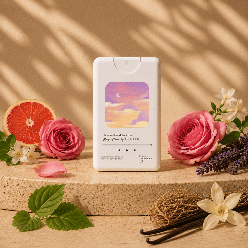 Magic Clover Hand & Surface Sanitizer 20ml | Citrus, Rose & Patchouli
