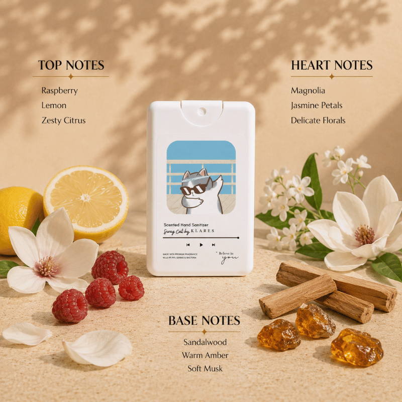 Swag Cat Hand & Surface Sanitizer 20ml | Raspberry, Magnolia & Sandalwood