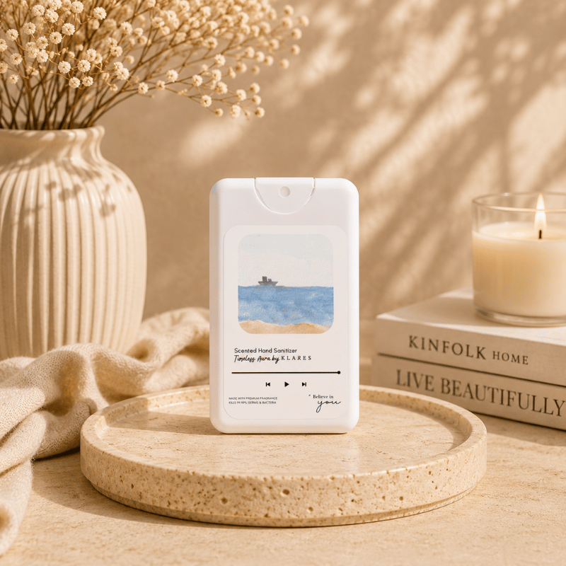 Timeless Aura Hand & Surface Sanitizer 20ml | Lotus, Peony & White Musk