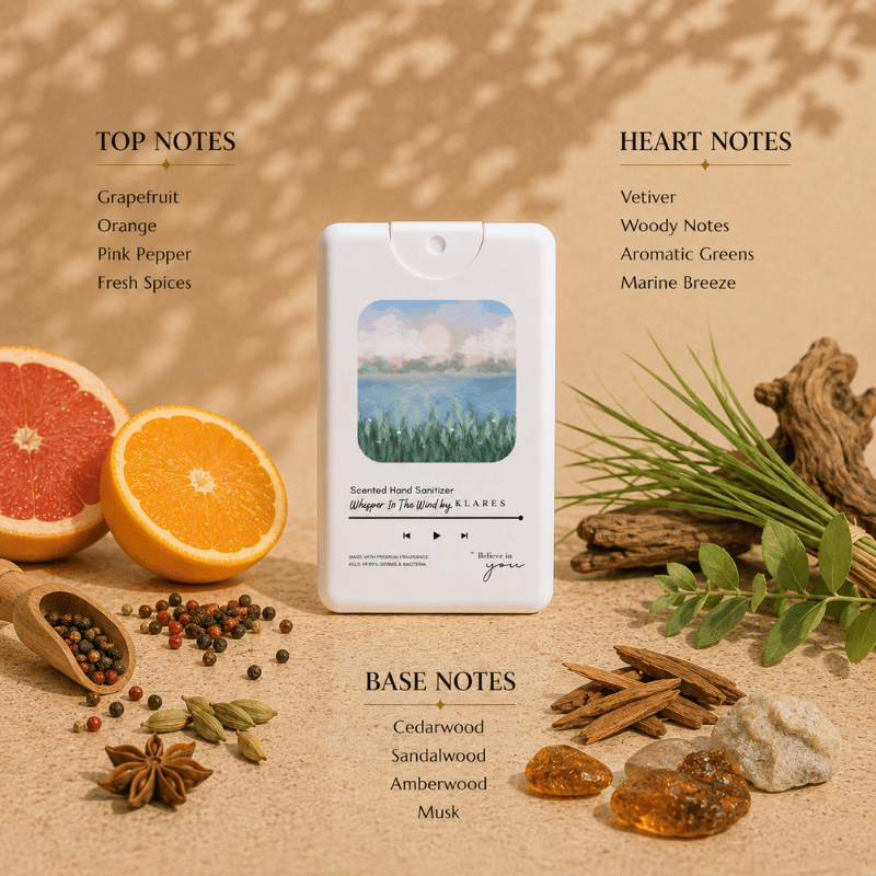 Whisper In The Wind Hand & Surface Sanitizer 20ml | Grapefruit & Cedarwood