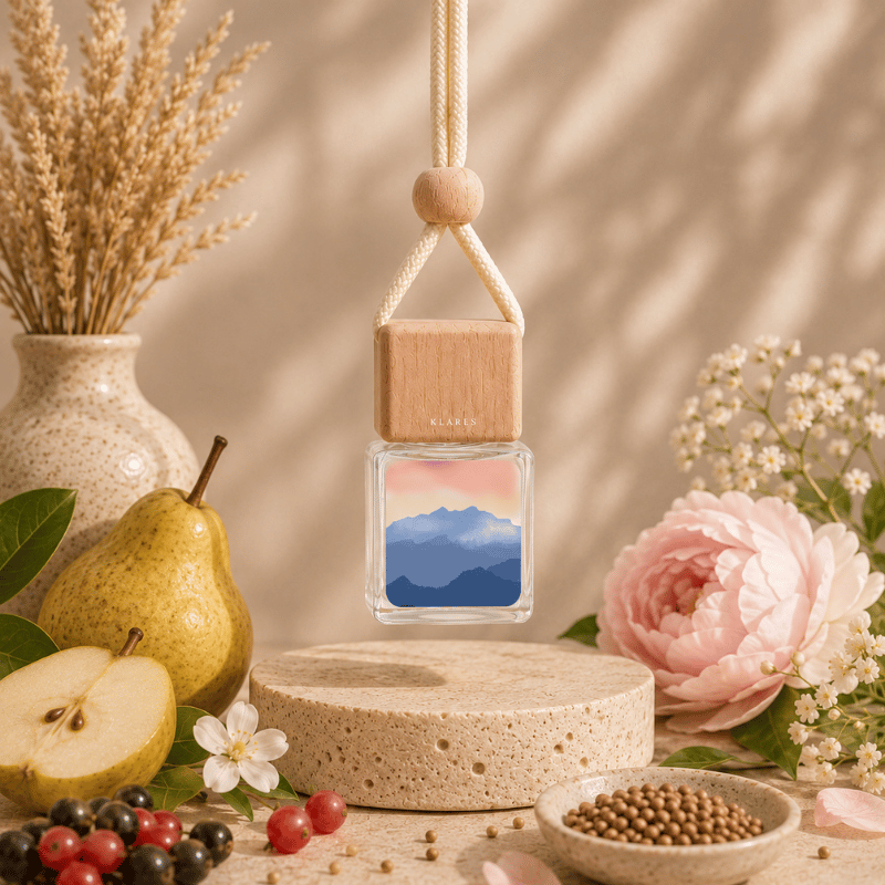 Mountain Spring Hanging Car Diffuser 8ml | Blackcurrant Nectar, Peony, Vanilla