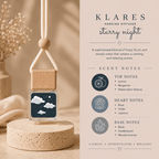 Starry Night Hanging Car Diffuser 8ml | Bergamot, Rose, Sandalwood