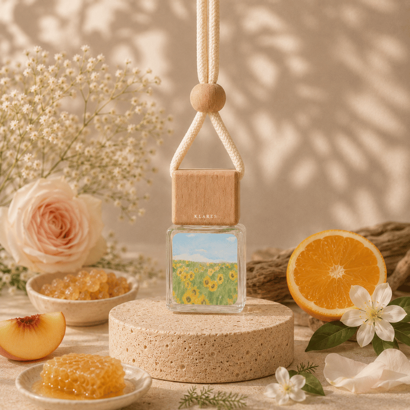 Summer Blooms Hanging Car Diffuser 8ml | Rose, Frankincense, Myrrh