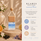 Summer Blues Hanging Car Diffuser 8ml | Orange, Rose Petals, Woody Amber