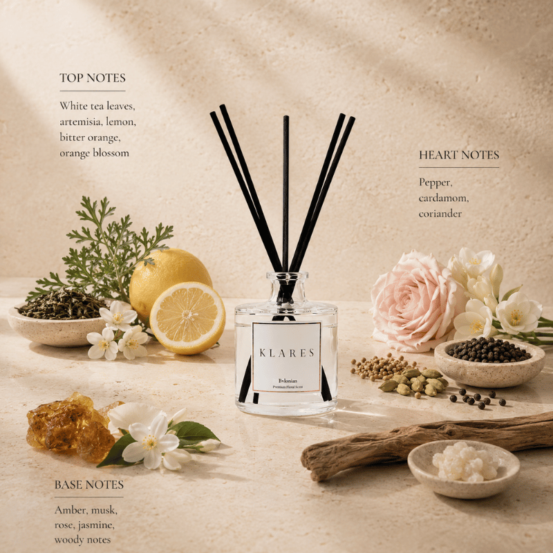 Bvlonian Reed Diffuser 100ml | White Tea, Cardamom & Amber