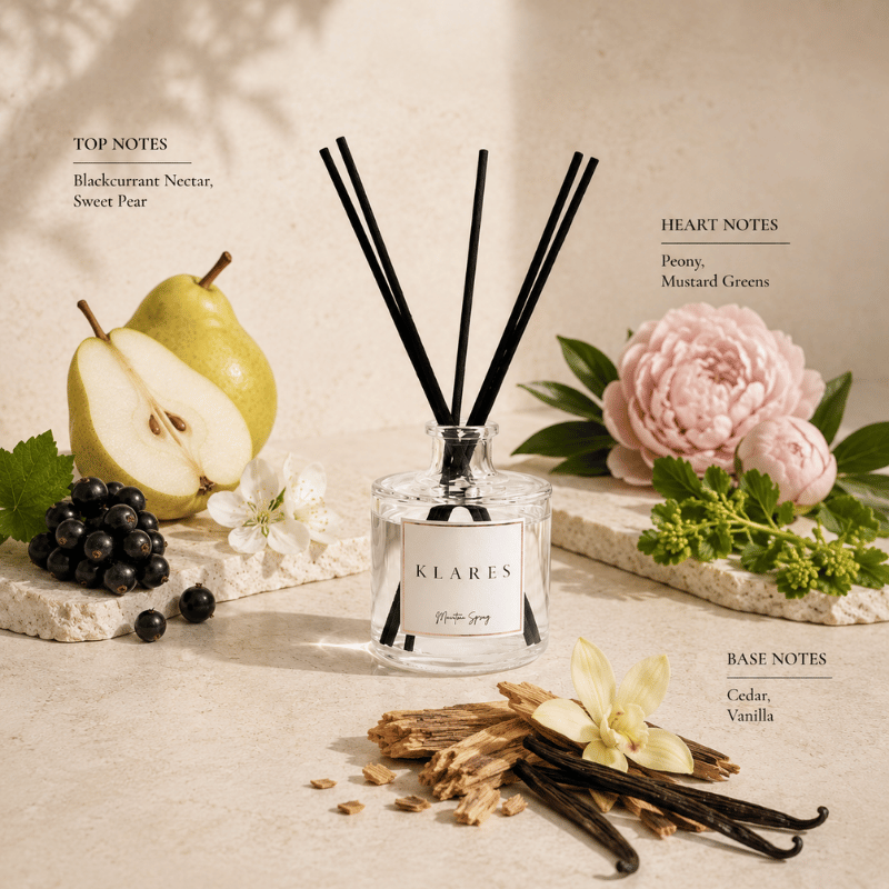 Mountain Spring Reed Diffuser 100ml | Blackcurrant, Peony & Vanilla