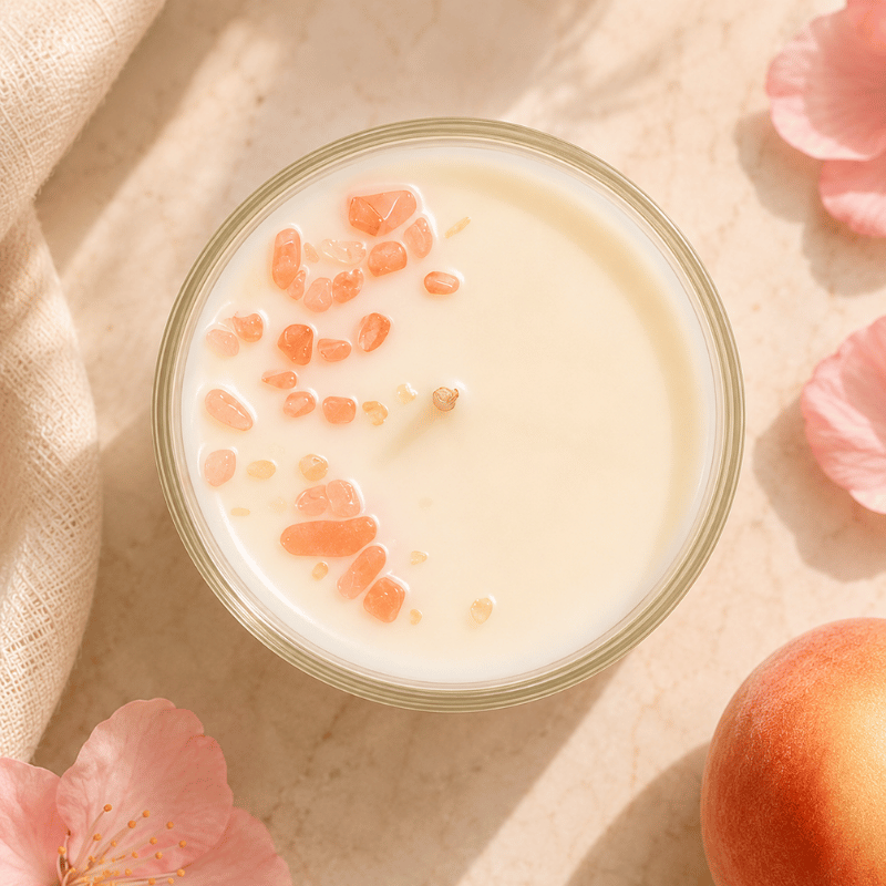 Blushing Clouds Scented Candle 100g | White Peach & Oolong Tea