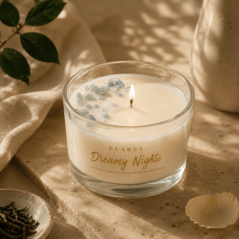 Dreamy Nights Scented Candle 100g | White Tea & Bergamot