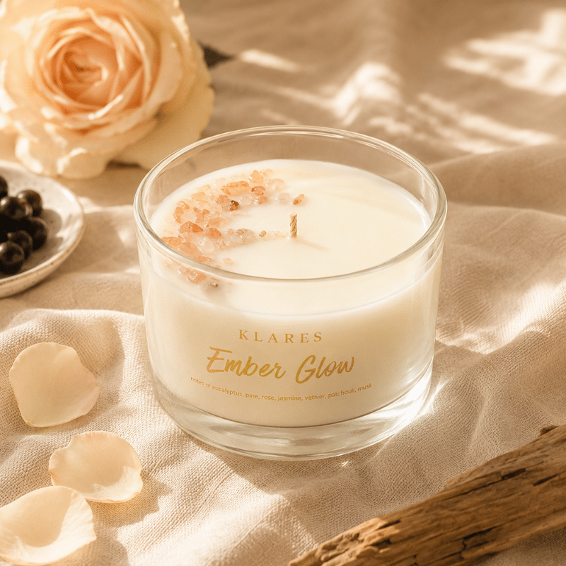 Ember Glow Scented Candle 100g | Blackcurrant, Rose & Vanilla