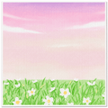 Swedish Dish Cloth – Daisy Meadow at Dusk