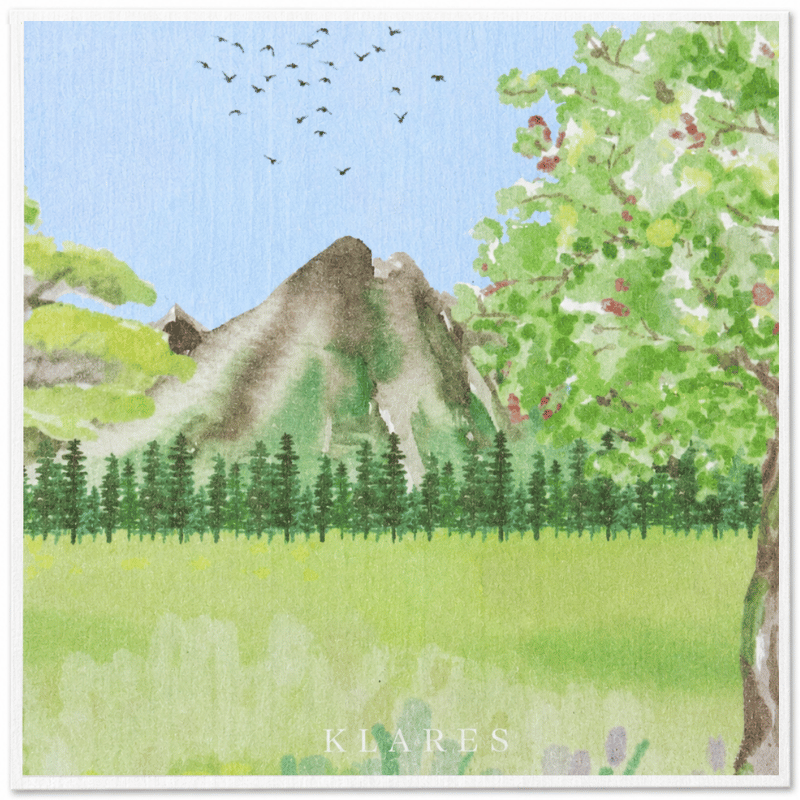 Swedish Dish Cloth – Alpine Spring Valley