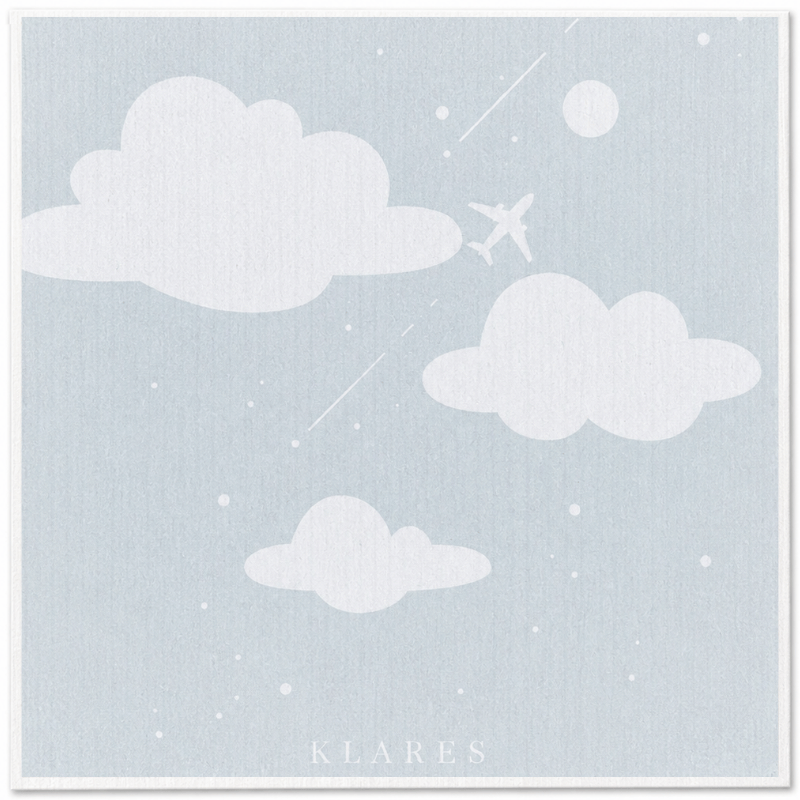 Swedish Dish Cloth – Flight Over Clouds