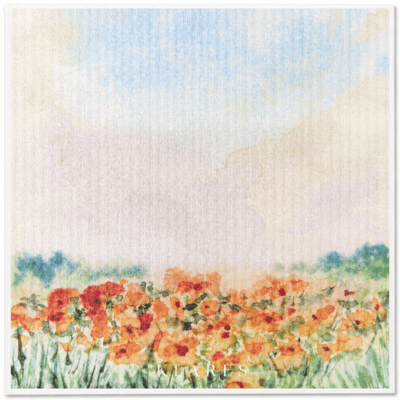 Swedish Dish Cloth – Golden Poppy Field