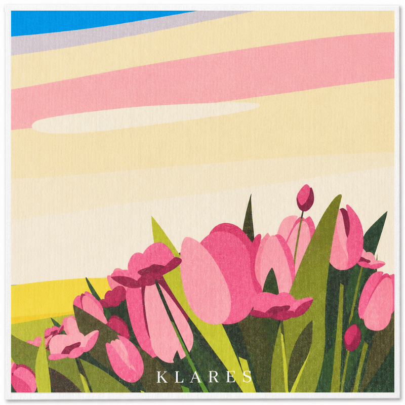 Swedish Dish Cloth – Retro Tulip Sunset