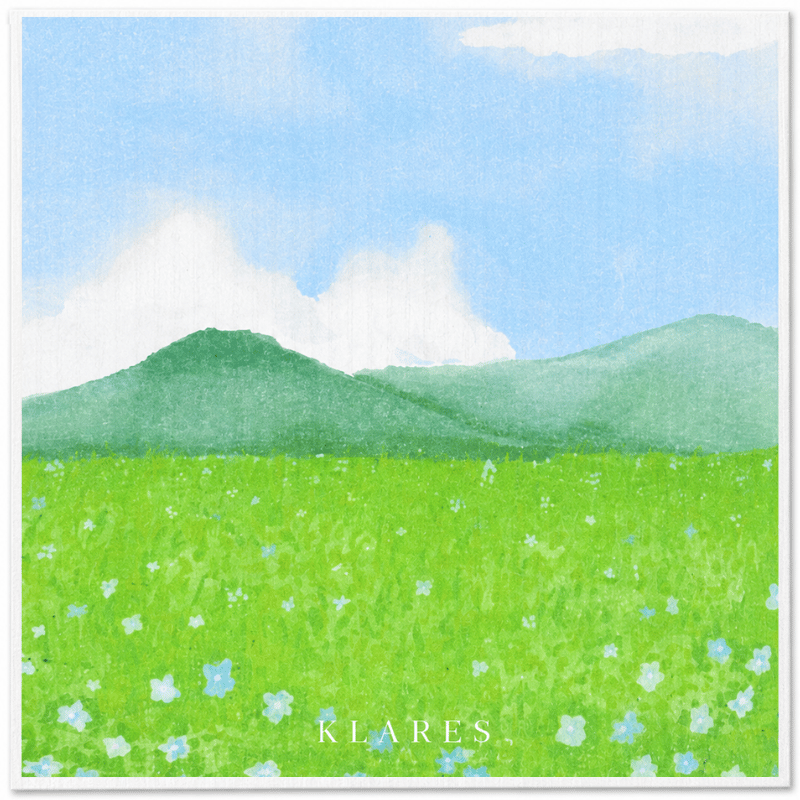 Swedish Dish Cloth – Sunny Bluebell Meadow