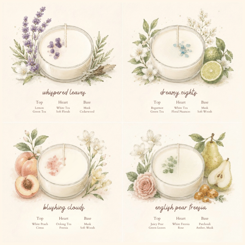 Crystal Tealight Candle Gift Set (4 x 20g)