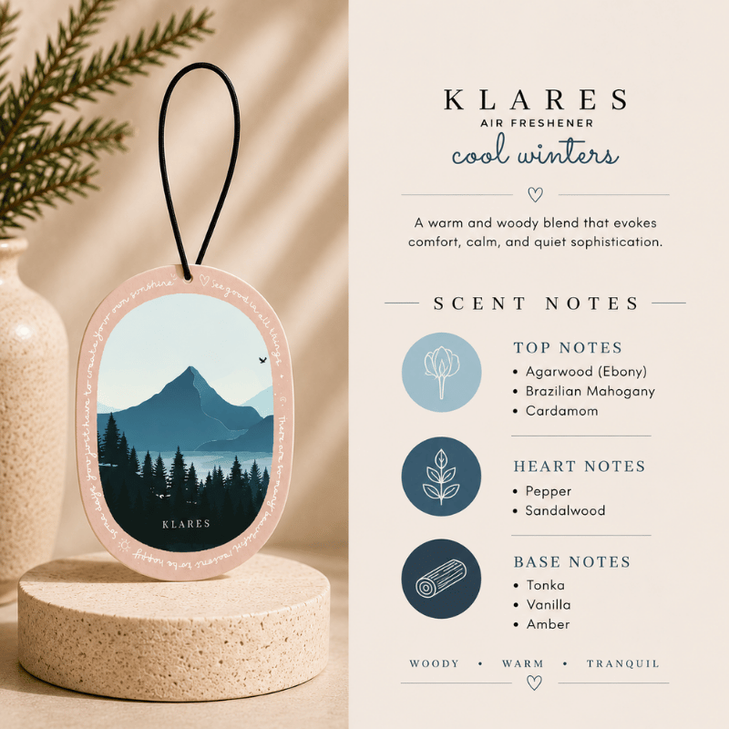 Cool Winters Wardrobe Air Freshener | Agarwood, Sandalwood & Vanilla