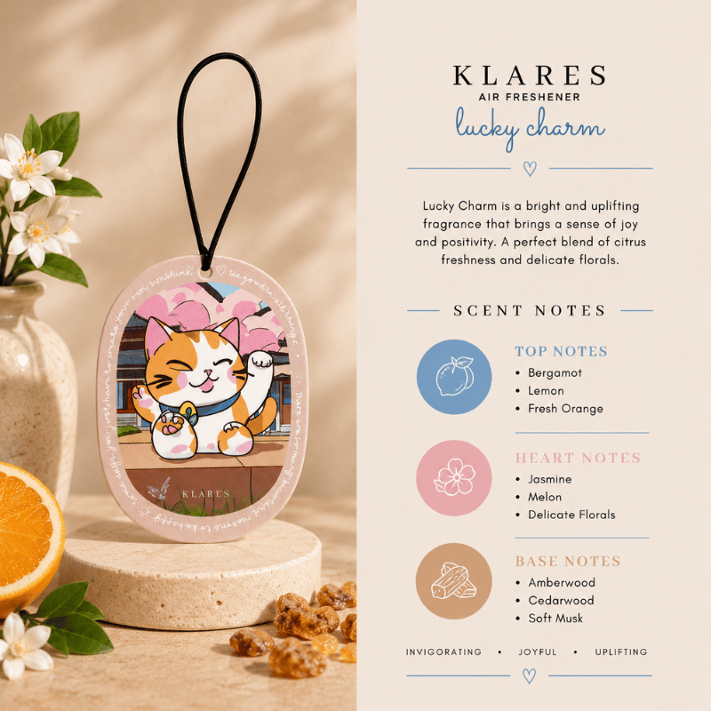 Lucky Charm Wardrobe Air Freshener | Bergamot, Jasmine & Amber Wood