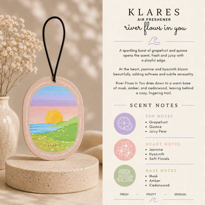 River Flows In You Wardrobe Air Freshener | Grapefruit, Jasmine & Cedarwood