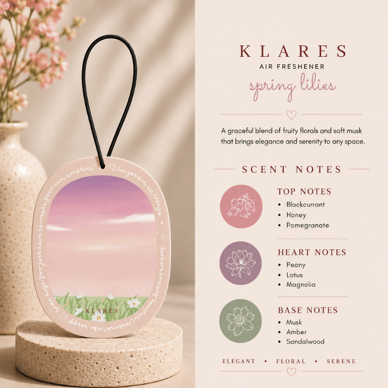 Spring Lilies Wardrobe Air Freshener | Blackcurrant, Peony & Amber