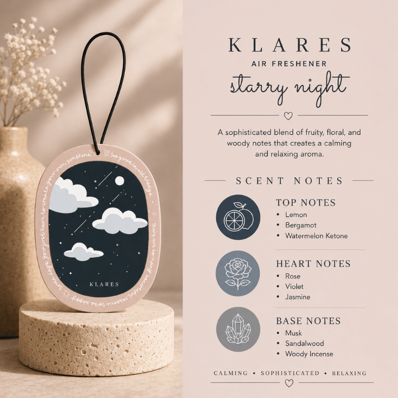 Starry Night Wardrobe Air Freshener | Bergamot, Rose & Sandalwood