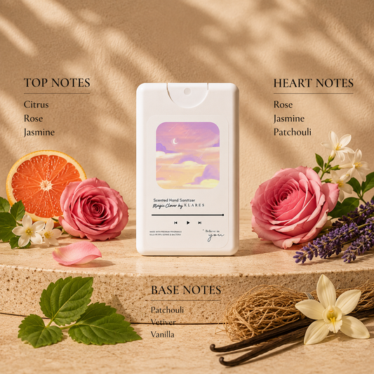Magic Clover Hand & Surface Sanitizer 20ml | Citrus, Rose & Patchouli