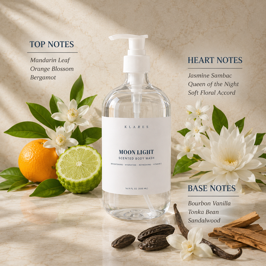 Moonlight Scented Body Wash 500ml | Orange Blossom, Jasmine & Vanilla