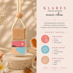 Ocean Vibes Hanging Car Diffuser 8ml | Fresh Fruits, Soft Florals, Sandalwood