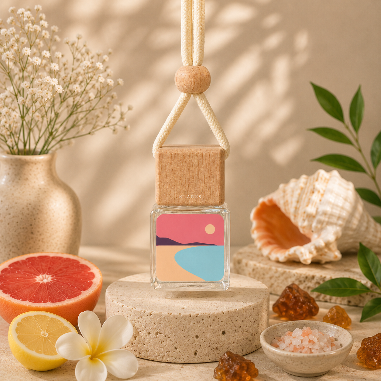 Ocean Vibes Hanging Car Diffuser 8ml | Fresh Fruits, Soft Florals, Sandalwood