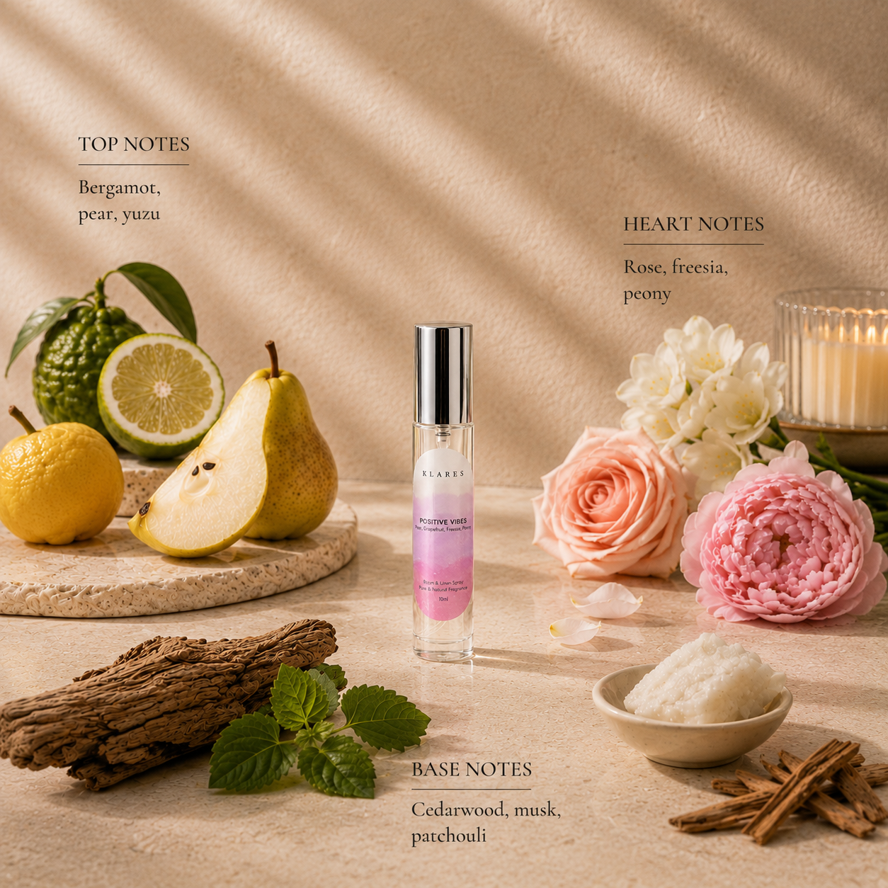 Positive Vibes Room Spray 10ml | Yuzu, Freesia & Cedarwood