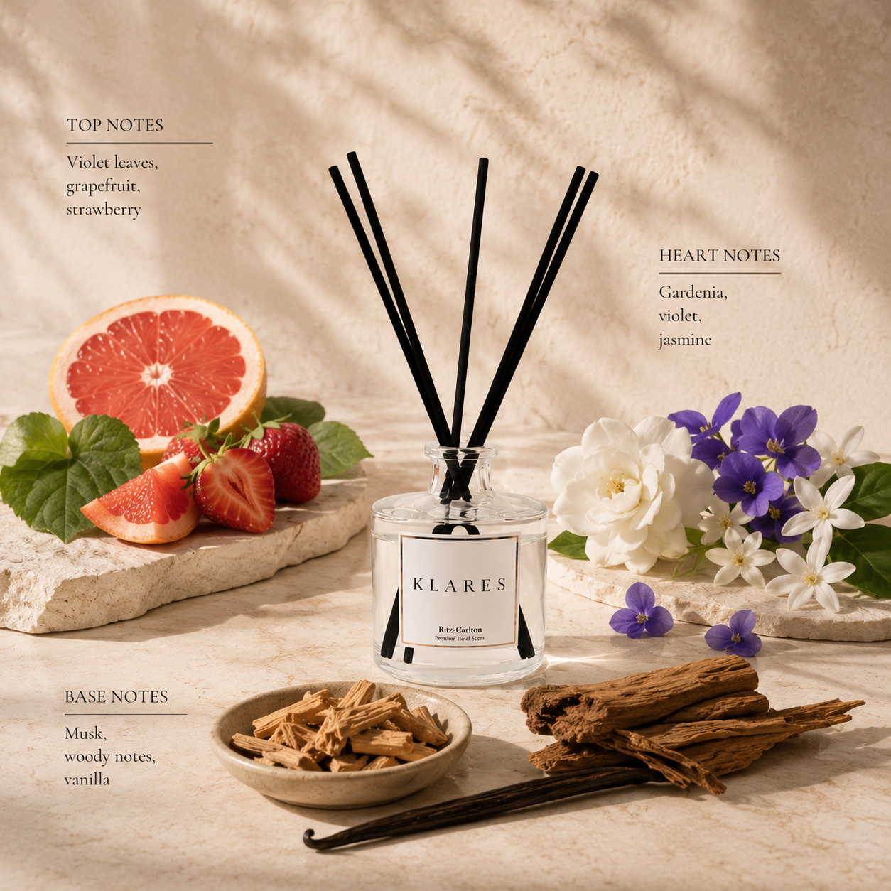 Ritz-Carlton Hotel Reed Diffuser 100ml (Inspired) | Grapefruit, Gardenia & Vanilla