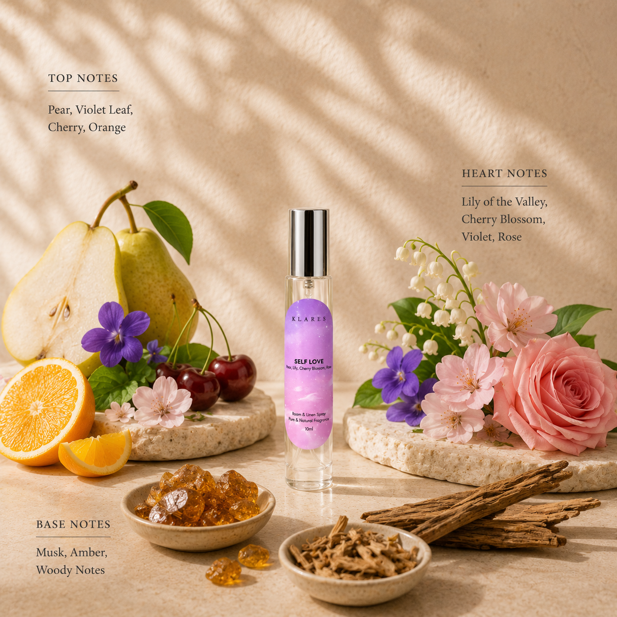 Self Love Room Spray 10ml | Pear, Cherry Blossom & Musk