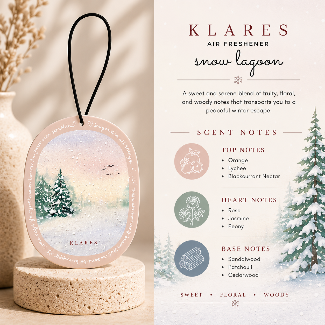 Snow Lagoon Wardrobe Air Freshener | Orange, Lychee & Sandalwood