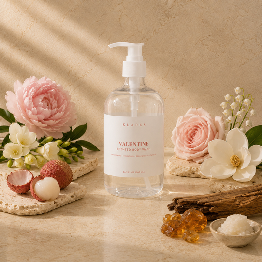 Valentine Scented Body Wash 500ml | Peony, Rose & White Musk