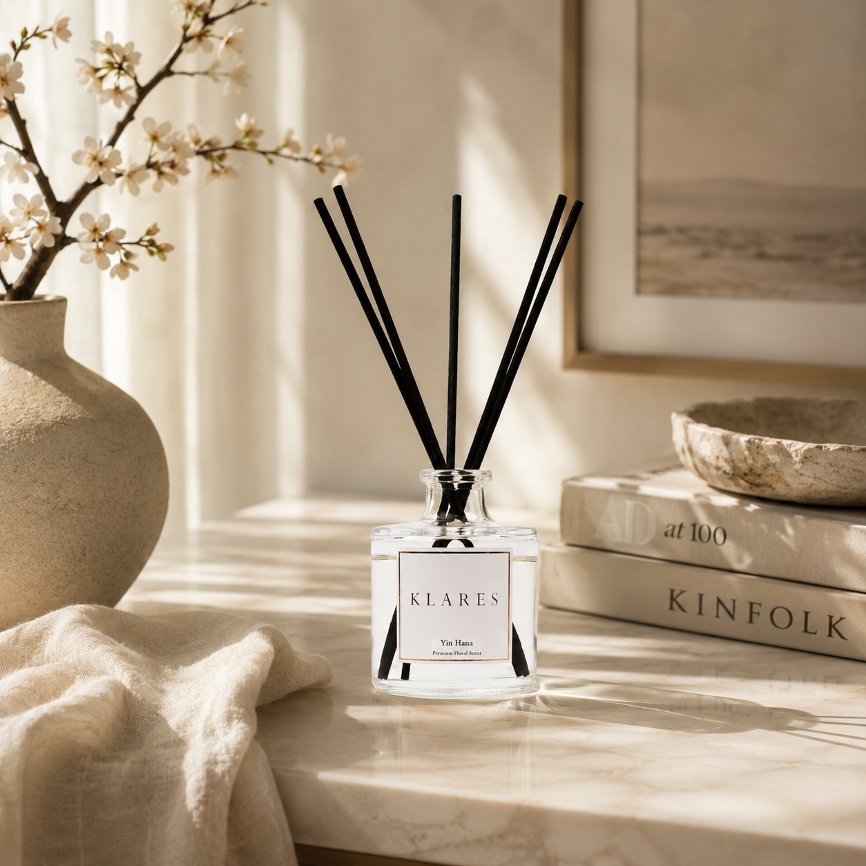 Yin Hana Reed Diffuser 100ml | Cherry Blossom & Ambergris
