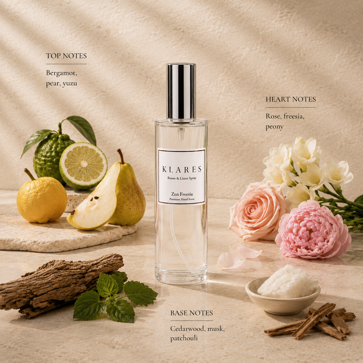 Zen Freesia Room Spray 100ml | Yuzu, Freesia & Cedarwood